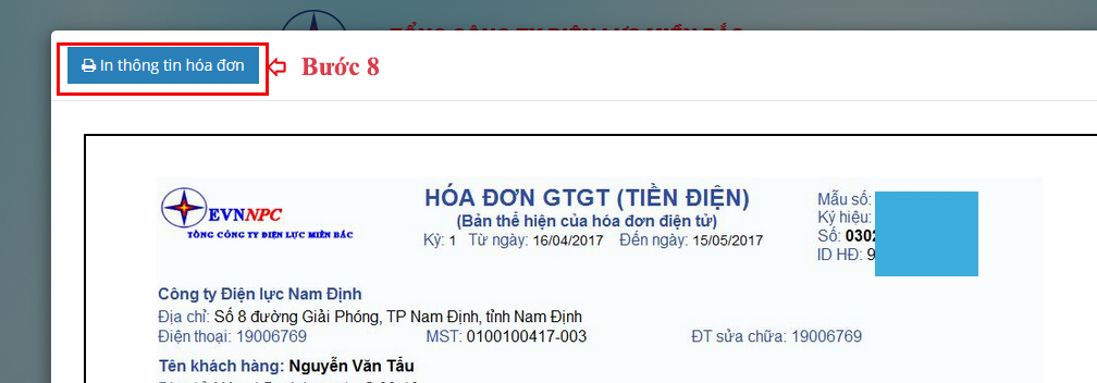 Tra cứu hóa đơn tiền điện