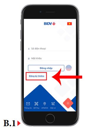 Đăng ký Internet Banking BIDV trên ứng dụng