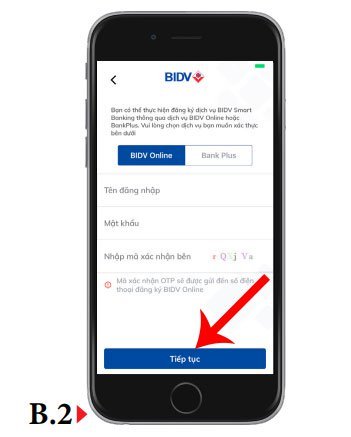 Đăng ký Internet Banking BIDV trên ứng dụng