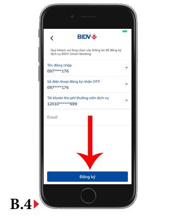 Đăng ký Internet Banking BIDV trên ứng dụng