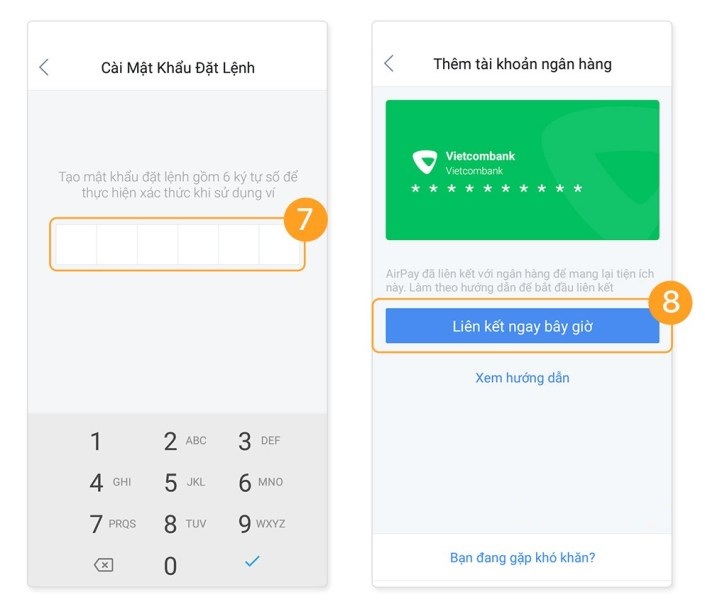 Cách liên kết ví Airpay với tài khoản ngân hàng