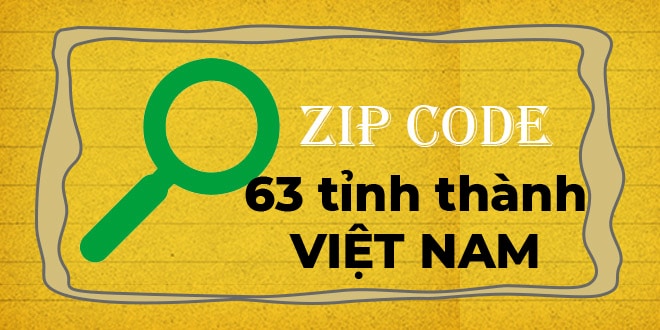 Mã bưu điện 63 tỉnh thành Việt Nam