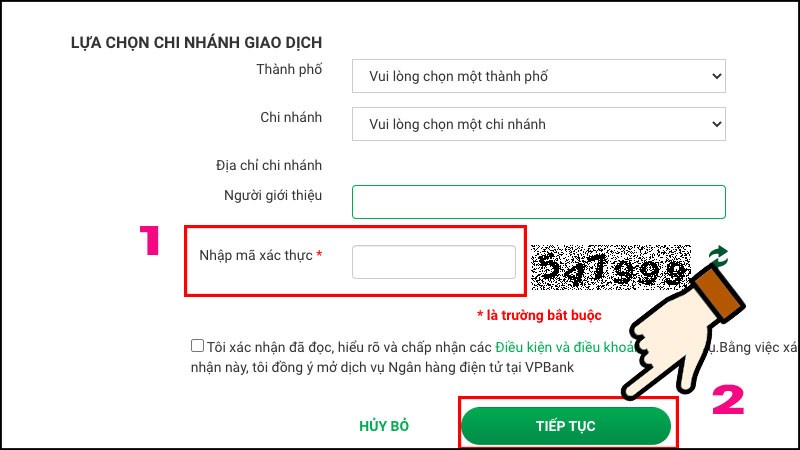 Đăng ký VPBank Online