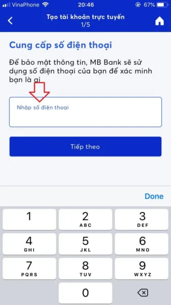 Đăng ký MB app