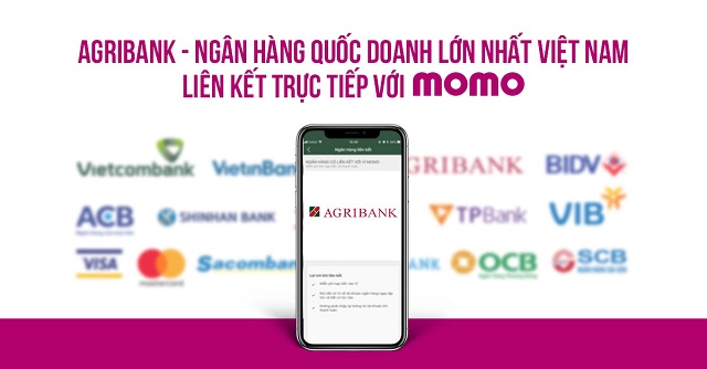 Liên kết ví điện tử MoMo với tài khoản ngân hàng Agribank