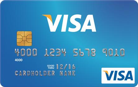 Mặt trước thẻ Visa Debit