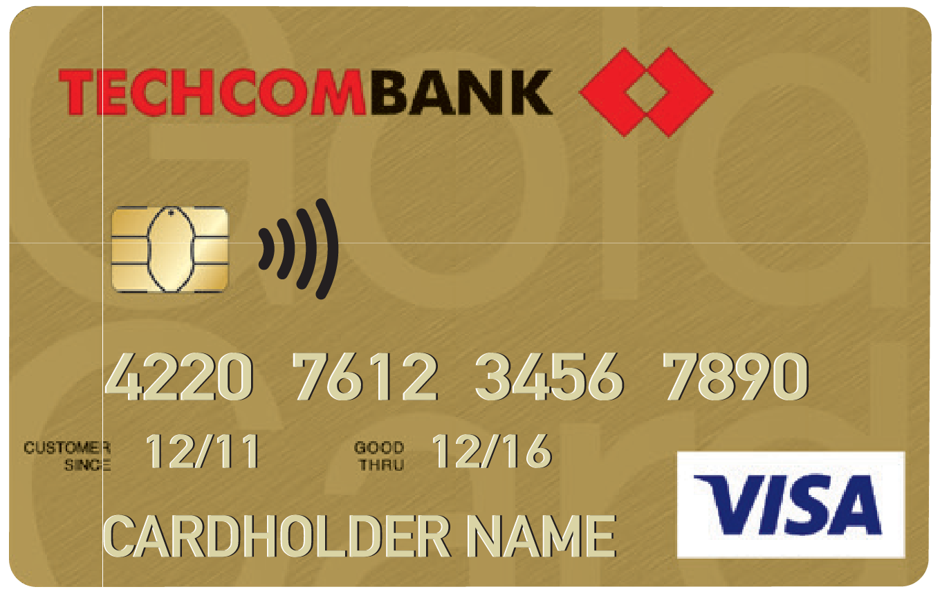 Thẻ tín dụng Vietnam Airlines Techcombank Visa Gold