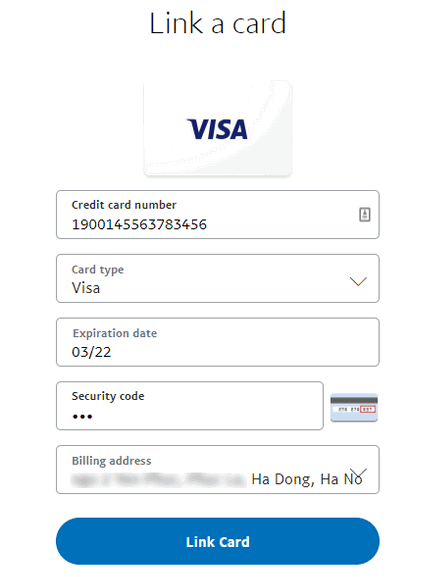 add thẻ visa vào paypal