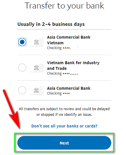 Các bước rút tiền từ Paypal về ngân hàng Việt Nam
