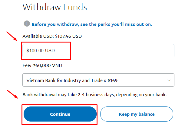 Các bước rút tiền từ Paypal về ngân hàng Việt Nam