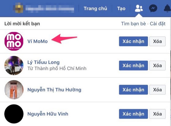 Cảnh báo fanpage lừa đảo ví điện tử Momo