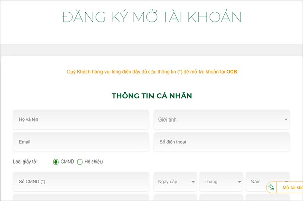 Hướng dẫn mở thẻ ATM online tại nhà