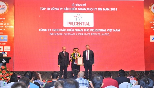 Prudential nhận giải thưởng CTBH uy tín