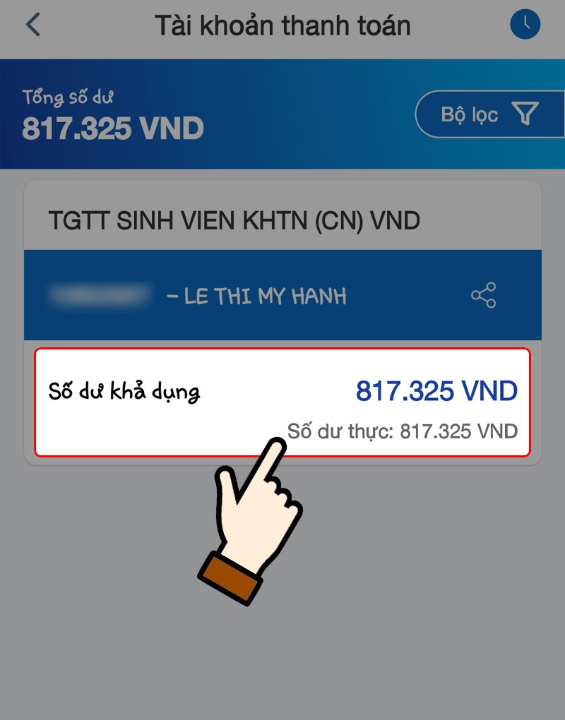 Kiểm tra tài khoản ACB Online