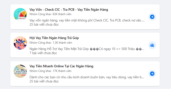 Dễ dàng tìm kiếm khách hàng vay vốn qua các hội nhóm