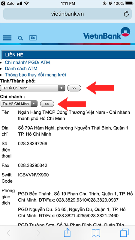 Tra cứu chi nhánh OUB