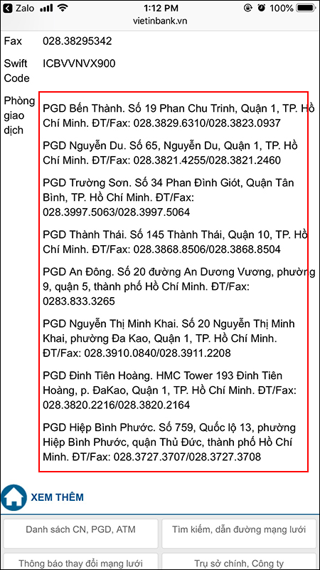 Tra cứu chi nhánh OUB