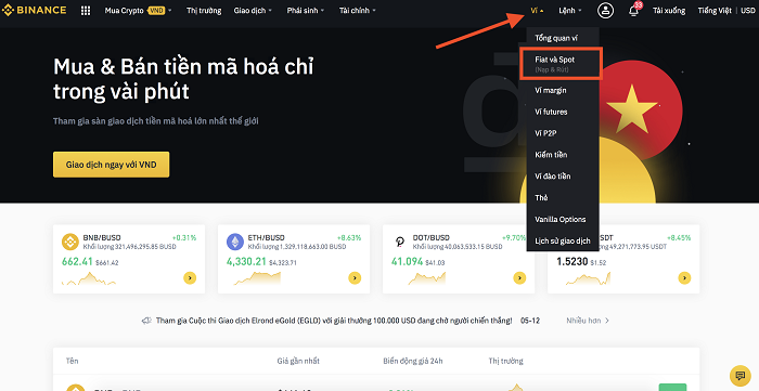 Chuyển Coin từ sàn khác vào Binance