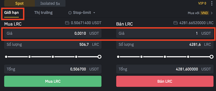 Lệnh Limit