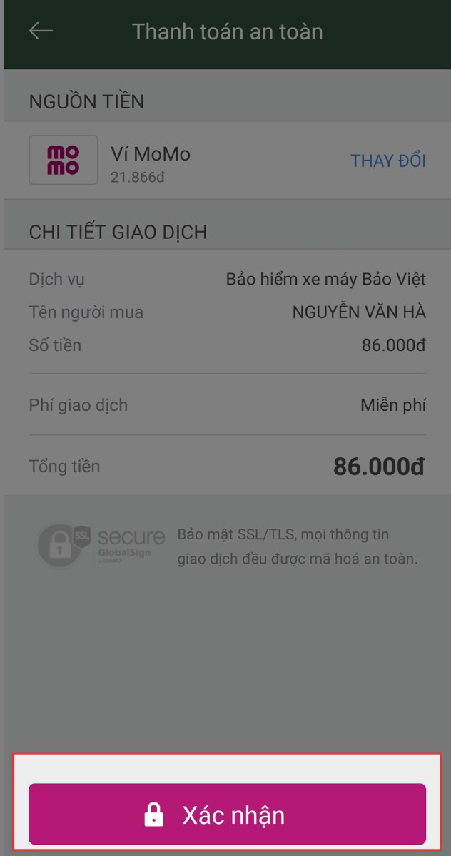 Mua Bảo Hiểm Xe Máy Online Qua Ví Điện Tử Momo