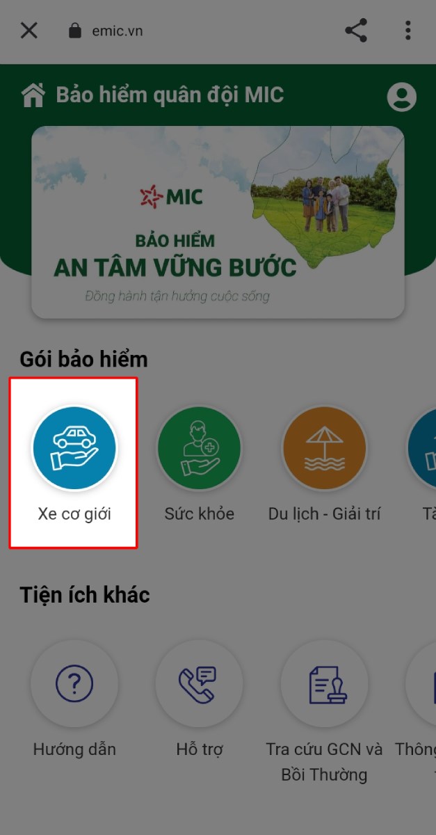 Mua bảo hiểm xe máy online trên ứng dụng My Viettel