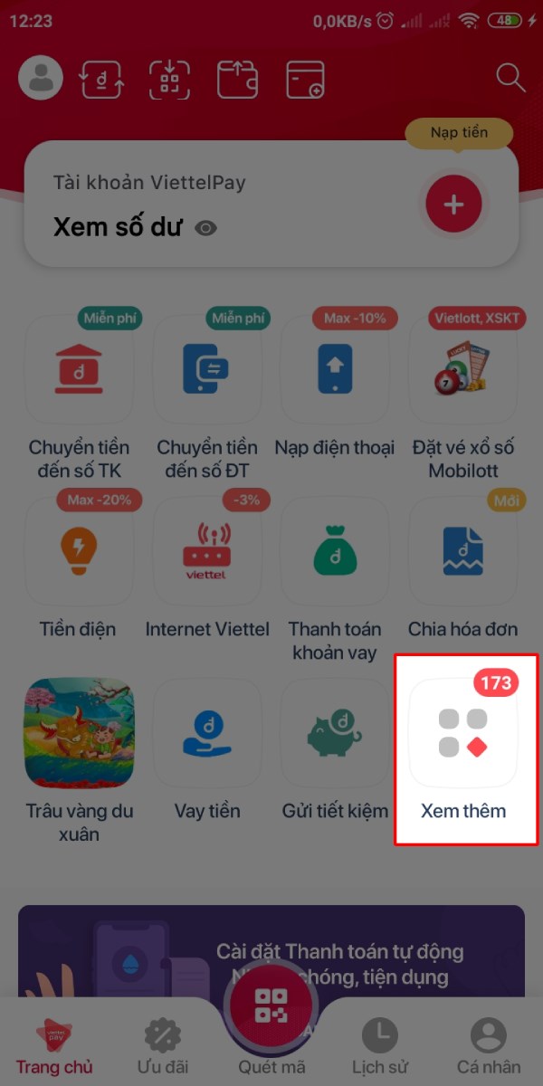 Mua bảo hiểm xe máy online trên ứng dụng ViettelPay