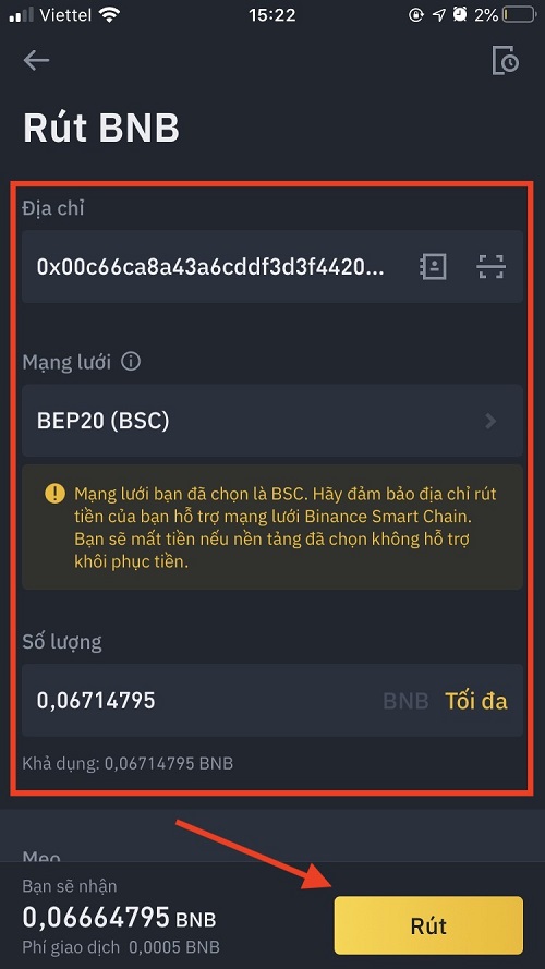 Rút đồng Coin khỏi sàn Binance