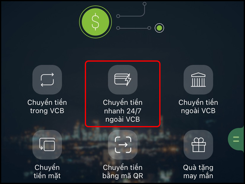 Chuyển tiền 24/7 Vietcombank