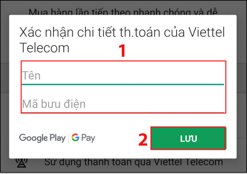 Cách đăng ký thanh toán Google Play qua Sim Viettel Telecom