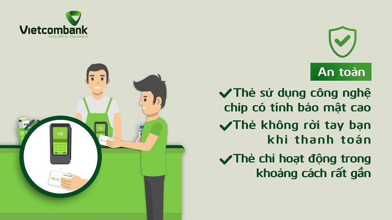 Thẻ Chip Vietcombank được đánh giá cao về sự bảo mật