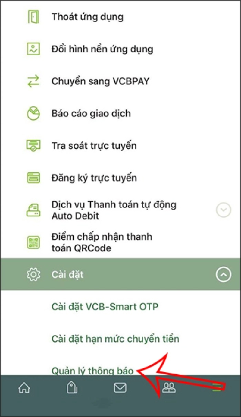 Cách xem miễn phí thông báo số dư trên app VCB Digibank không cần SMS Banking