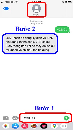 Đăng ký SMS Banking Vietcombank qua điện thoại