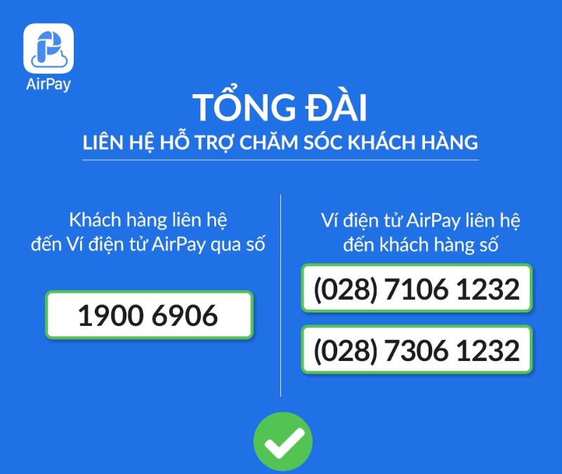 Số tổng đài Airpay là bao nhiêu?