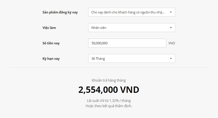 Công cụ ước tính khoản vay Lotte Finance