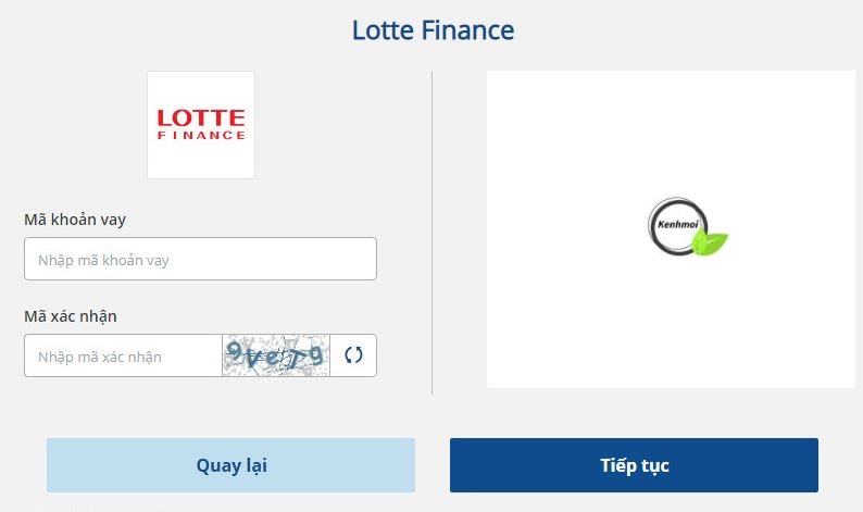 Tra cứu khoản vay Lotte Finance qua Payoo