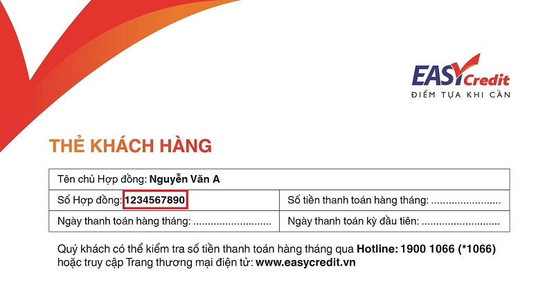 Cách tra cứu hợp đồng Easy Credit cực đơn giản