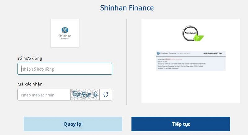 Hướng dẫn thanh toán khoản vay Shinhan Finance