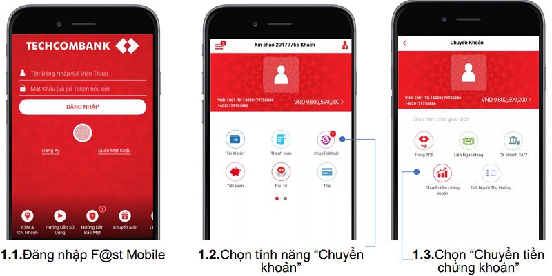 Cách cài đặt và sử dụng F@st Mobile Techcombank