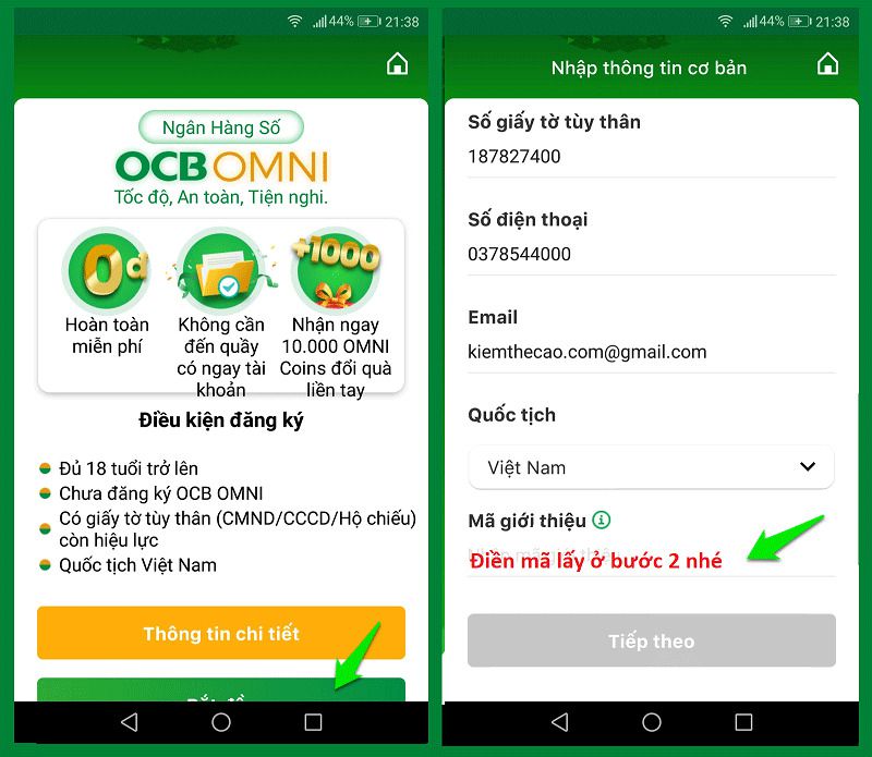 Hướng dẫn sử dụng App quản lý thẻ tín dụng OCB OMNI