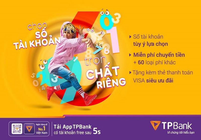 Mở tài khoản số đẹp hợp tuổi, phong thủy tại ngân hàng TP Bank