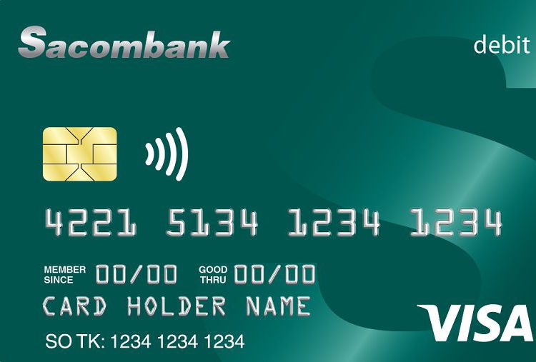 Thẻ Visa Debit Sacombank