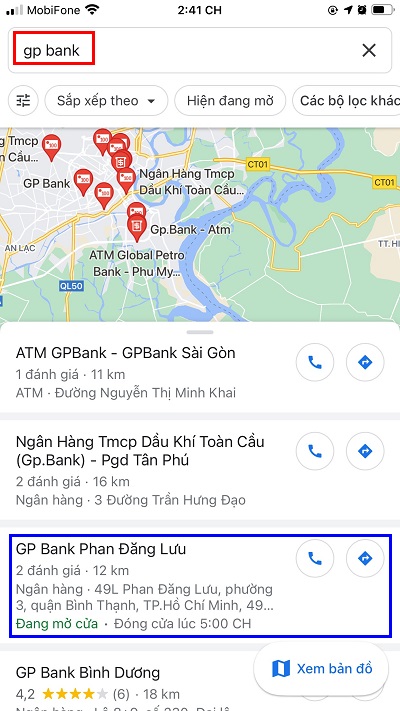 Tra cứu trên Google Maps