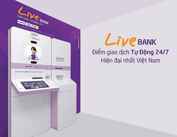 Gửi tiền vào thẻ ATM tại cây ATM LiveBank