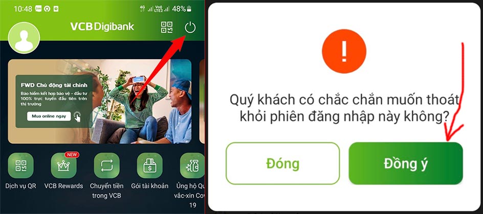 Nếu bạn muốn thoát thì nhấn Đồng ý