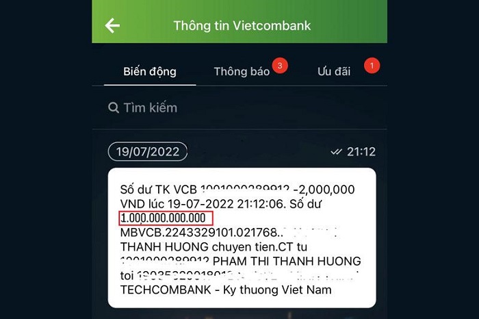 Chế ảnh khoe số dư khủng Vietcombank App VCB Digibank